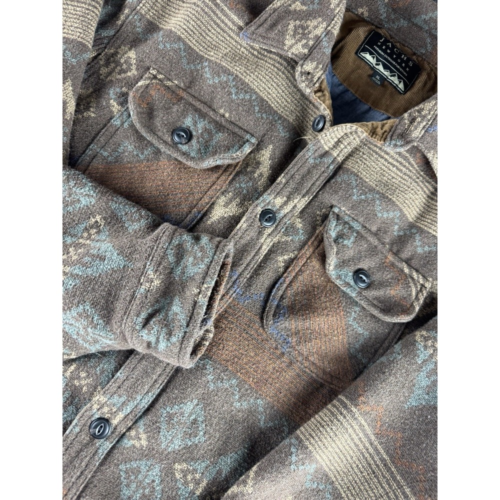 Jachs NY Aztec Flannel Shirt Jacket XL Southwestern Wool Blend Shacket